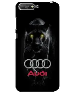 Чехол для Huawei Y6 2018 с картинкой «Пантера и Audi»