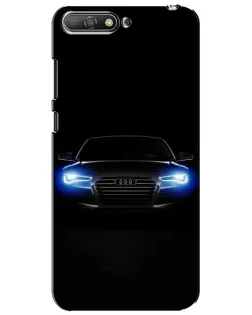 Чехол для Huawei Y6 2018 с картинкой «Audi в неоне»