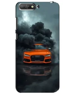 Чехол для Huawei Y6 2018 с картинкой «Audi в облаках дыма»