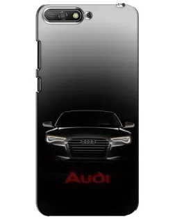 Чехол для Huawei Y6 2018 с картинкой «Audi — градиентный контур»