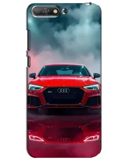 Чехол для Huawei Y6 2018 с картинкой «Audi RS — красный стиль»