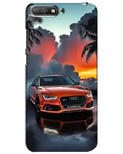 Чехол для Huawei Y6 2018 с картинкой «Audi — закат»