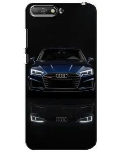 Чехол для Huawei Y6 2018 с картинкой «Audi — ночное отражение»