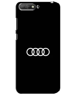 Чехол для Huawei Y6 2018 с картинкой «Audi White Logo»