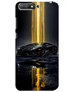Чехол для Huawei Y6 2018 с картинкой «Ночной Lamborghini драйв»