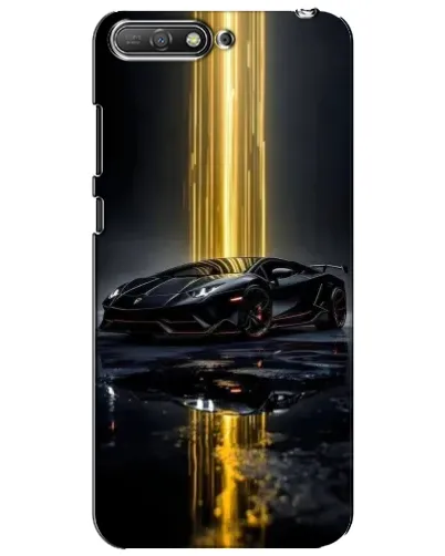 Чехол для Huawei Y6 2018 с картинкой «Ночной Lamborghini драйв»