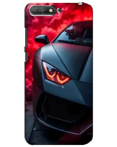 Чехол для Huawei Y6 2018 с картинкой «Lamborghini красное сияние»