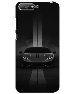 Чехол для Huawei Y6 2018 с картинкой «Lamborghini симметрия дорог»