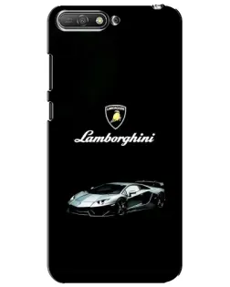 Чехол для Huawei Y6 2018 с картинкой «Логотип Lamborghini классика»