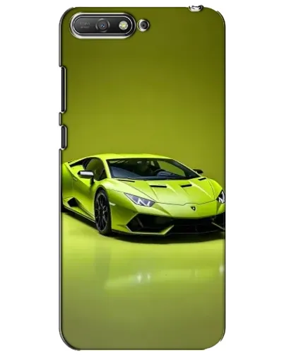 Чехол для Huawei Y6 2018 с картинкой «Салатовый Lamborghini Huracan»