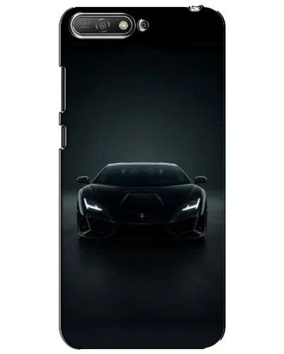 Чехол для Huawei Y6 2018 с картинкой «Черный Lamborghini Aventador»