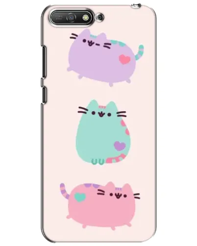 Чехол для Huawei Y6 2018 с картинкой «Pusheen трио» Чехол для Huawei Y6 2018 с картинкой «Pusheen трио»