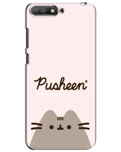 Чехол для Huawei Y6 2018 с картинкой «Pusheen логотип» Чехол для Huawei Y6 2018 с картинкой «Pusheen логотип»