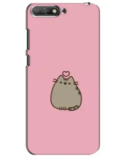 Чехол для Huawei Y6 2018 с картинкой «Pusheen сердце»