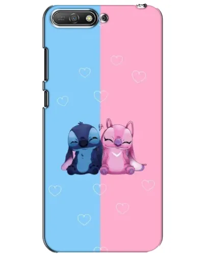 Чехол для Huawei Y6 2018 с картинкой «Stitch и Angel Love»