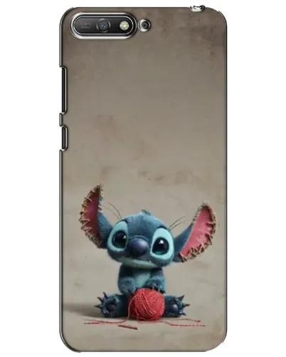 Чехол для Huawei Y6 2018 с картинкой «Стич на коричневом фоне»