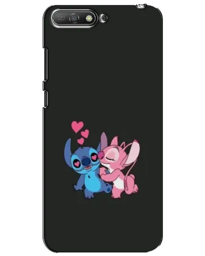 Чехол для Huawei Y6 2018 с картинкой «Анжел целует Стича»