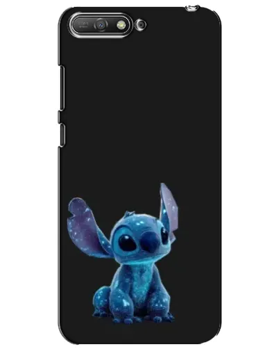 Чехол для Huawei Y6 2018 с картинкой «Стич на черном»