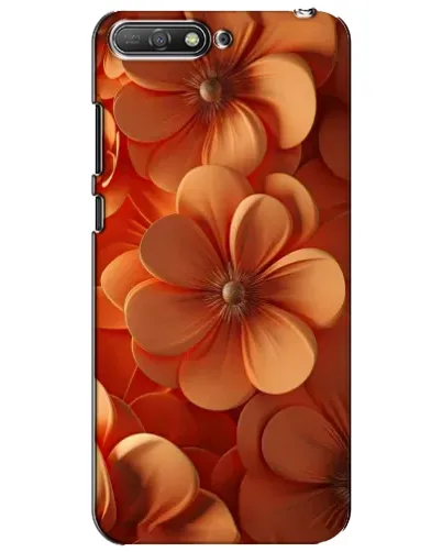 Чехол для Huawei Y6 2018 с картинкой «Оранжевый макро цветок»