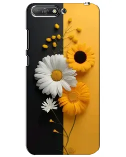 Чохол для Huawei Y6 2018 з картинкою «Соняшник та ромашка»