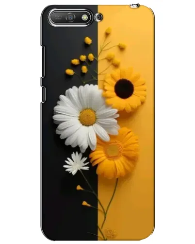 Чехол для Huawei Y6 2018 с картинкой «Подсолнух и ромашка»