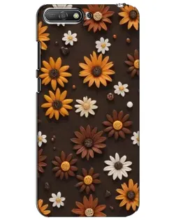 Чохол для Huawei Y6 2018 з картинкою «Візерунок з маленьких соняшників»