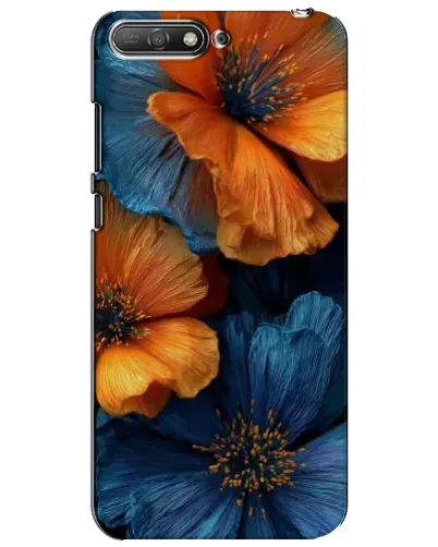 Чохол для Huawei Y6 2018 з картинкою «Яскрава синьо-помаранчева флора» Чохол для Huawei Y6 2018 з картинкою «Яскрава синьо-помаранчева флора»
