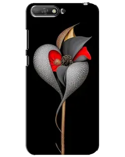 Чохол для Huawei Y6 2018 з картинкою «Срібна фантазійна квітка»