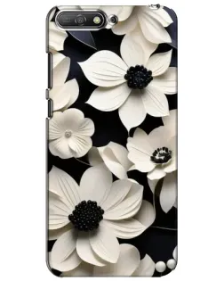 Чохол для Huawei Y6 2018 з картинкою «Об'ємні білі квіти»