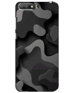 Чохол для Huawei Y6 2018 з картинкою «Темний абстрактний камуфляж»
