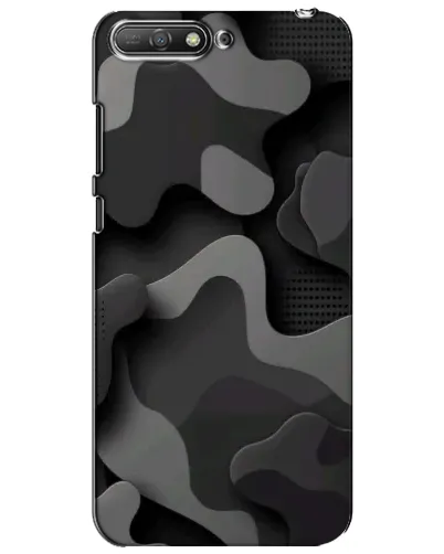Чехол для Huawei Y6 2018 с картинкой «Темный абстрактный камуфляж»