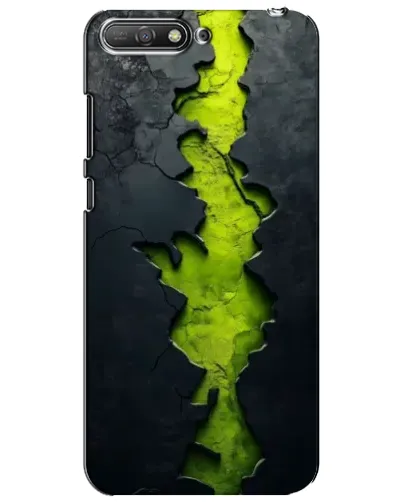 Чехол для Huawei Y6 2018 с картинкой «Салатовый разлом скалы»