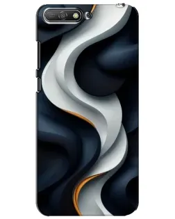 Чохол для Huawei Y6 2018 з картинкою «Об'ємні чорно-білі стрічки»
