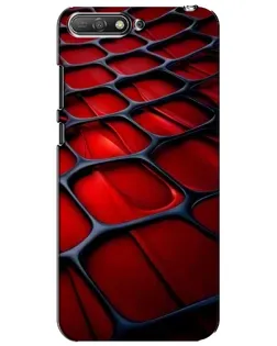 Чехол для Huawei Y6 2018 с картинкой «Красная глянцевая сетка»