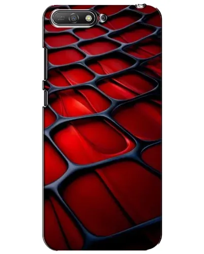 Чехол для Huawei Y6 2018 с картинкой «Красная глянцевая сетка»