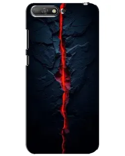 Чехол для Huawei Y6 2018 с картинкой «Kрасная лавовая трещина»