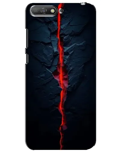 Чехол для Huawei Y6 2018 с картинкой «Kрасная лавовая трещина»