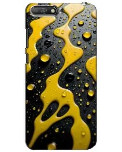 Чехол для Huawei Y6 2018 с картинкой «Жидкое желтое золото»