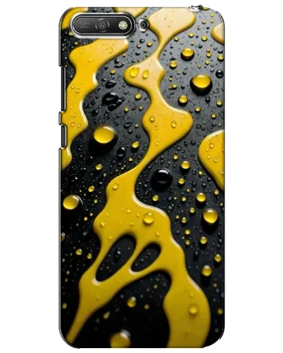 Чехол для Huawei Y6 2018 с картинкой «Жидкое желтое золото»