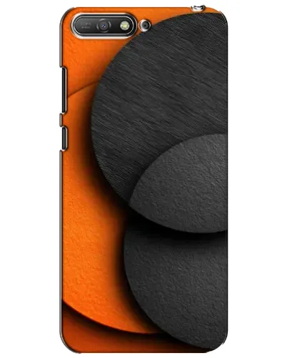 Чехол для Huawei Y6 2018 с картинкой «Геометрия оранжевых кругов»