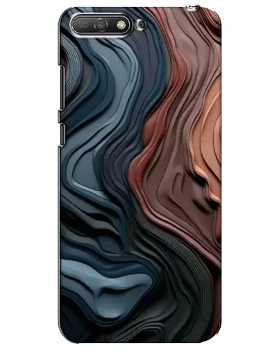 Чехол для Huawei Y6 2018 с картинкой «Цветные волны каньона»
