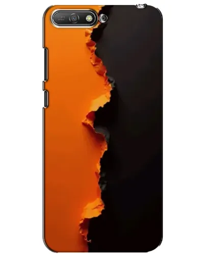 Чехол для Huawei Y6 2018 с картинкой «Оранжевый разлом»