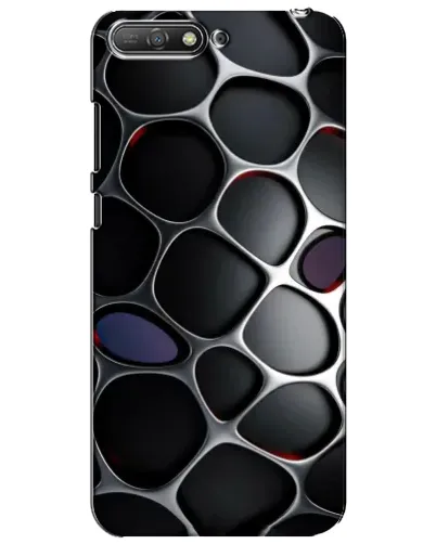 Чехол для Huawei Y6 2018 с картинкой «Объемная темная решетка»