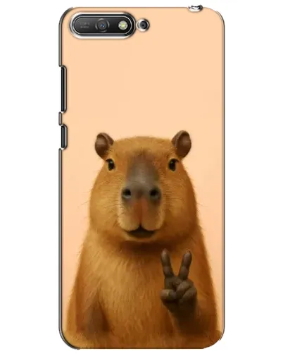 Чехол для Huawei Y6 2018 с картинкой «Капибара виктория»