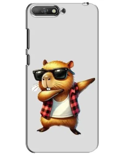 Чехол для Huawei Y6 2018 с картинкой «Капибара рэпер даб»