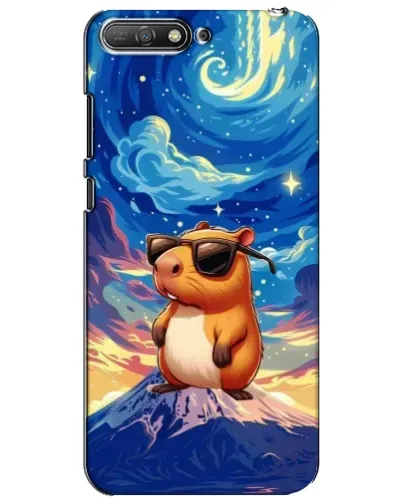 Чехол для Huawei Y6 2018 с картинкой «Капибара Ван Гога»