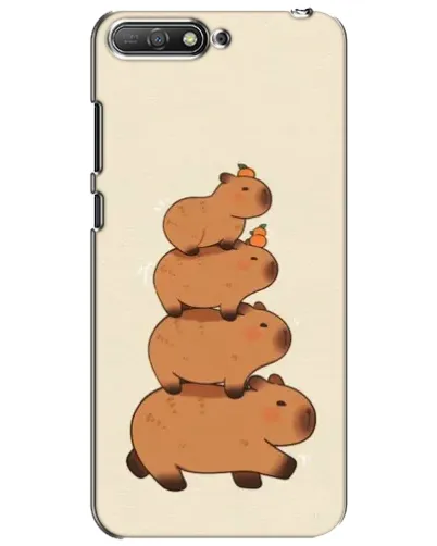 Чехол для Huawei Y6 2018 с картинкой «Башня из капибар»