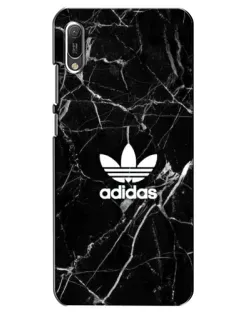 Чехол для Huawei Y6 2019 с картинкой «Белый мрамор Adidas»