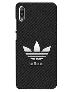 Чехол для Huawei Y6 2019 с картинкой «Adidas Карбоновая текстура»