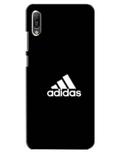 Чехол для Huawei Y6 2019 с картинкой «Черная классика Adidas»